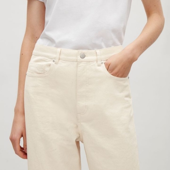 cos white jeans